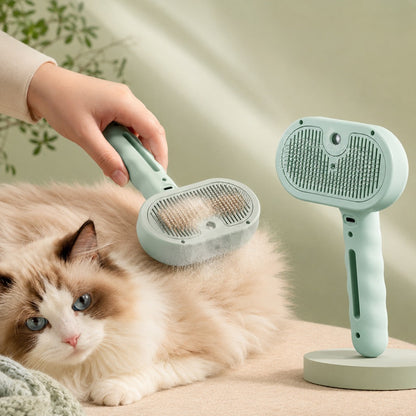 Ortekor Pet Spray Grooming Brush for Cats & Dogs - Gentle Mist De-Shedding Comb for Loose Fur, Flying Hair & Daily Coat Care