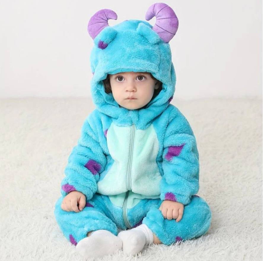 Cozy Kids Animal Onesie Warm Fleece Jumpsuit