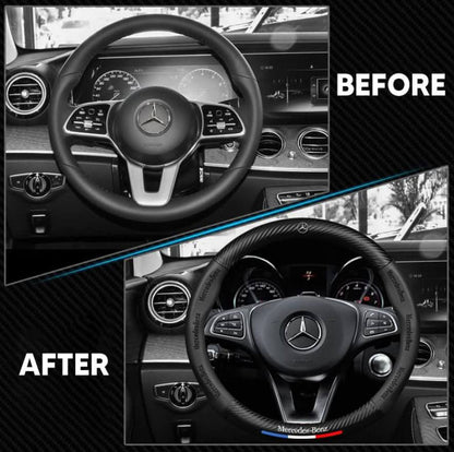 Premium Leather Steering Wheel Grip Cover