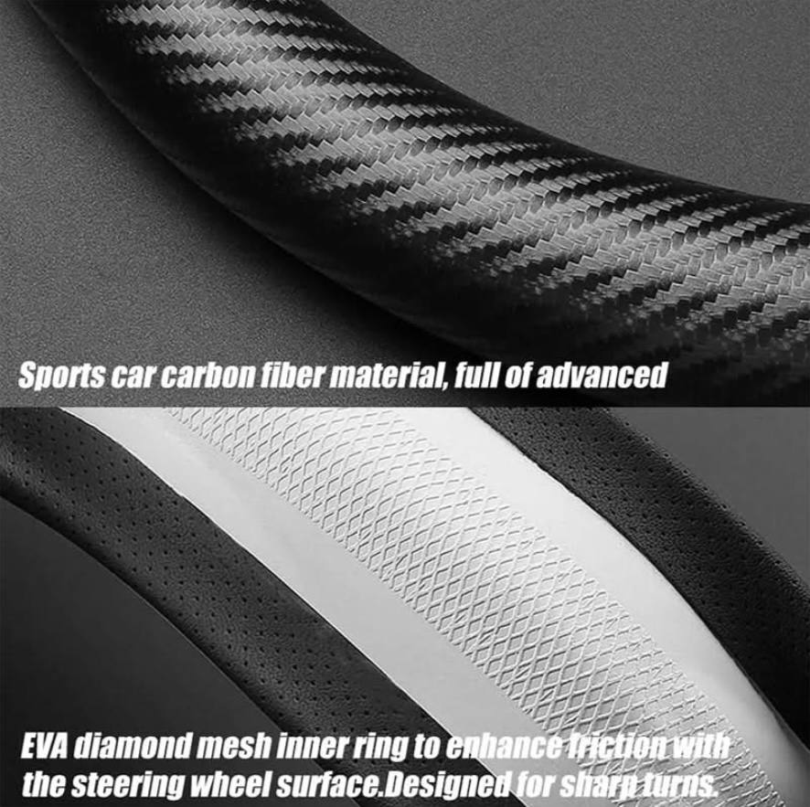 Premium Leather Steering Wheel Grip Cover