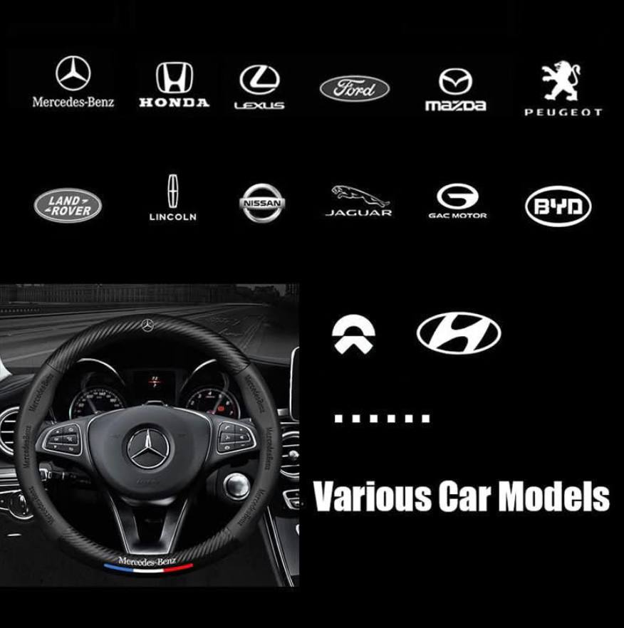 Premium Leather Steering Wheel Grip Cover