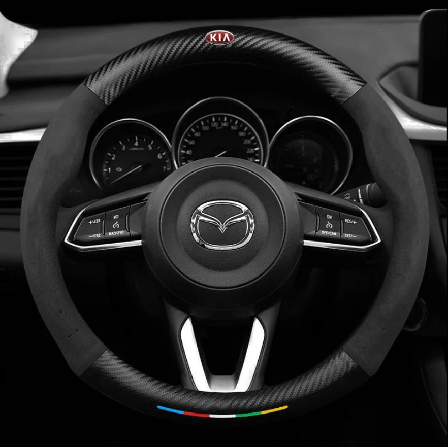Premium Leather Steering Wheel Grip Cover