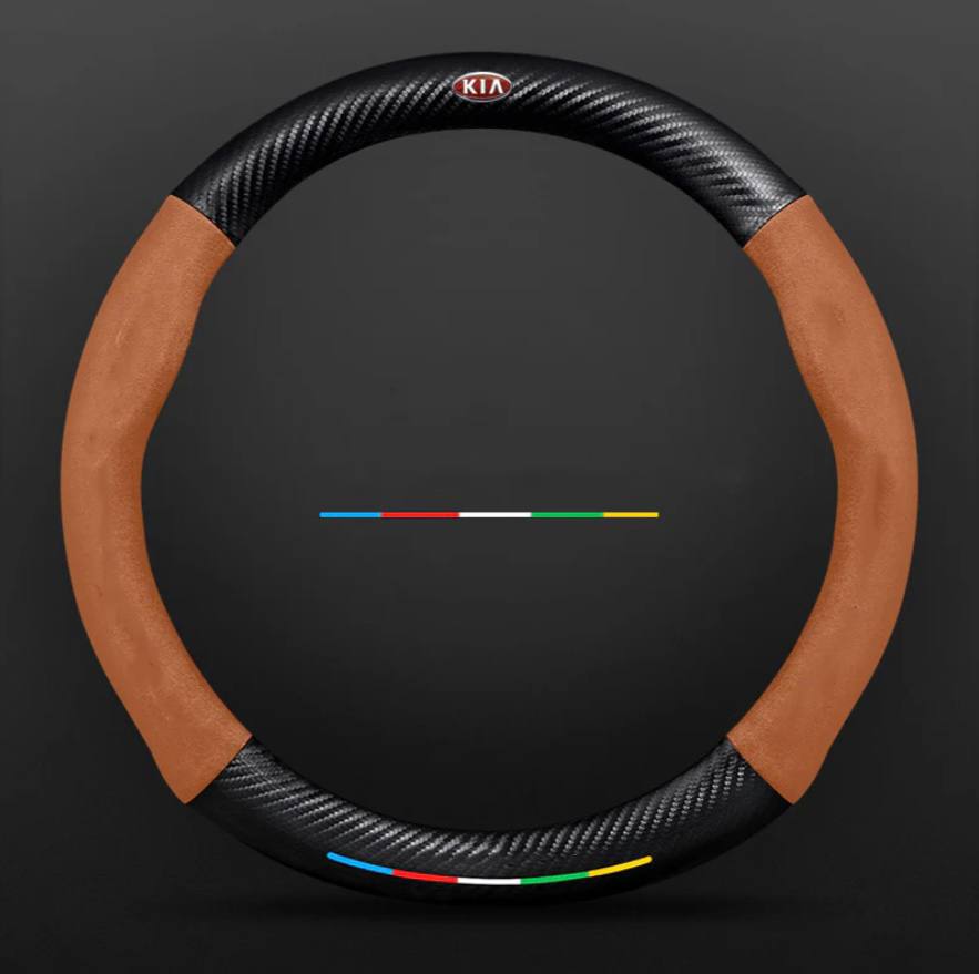 Premium Leather Steering Wheel Grip Cover