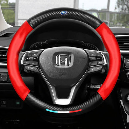 Premium Leather Steering Wheel Grip Cover