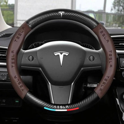 Premium Leather Steering Wheel Grip Cover