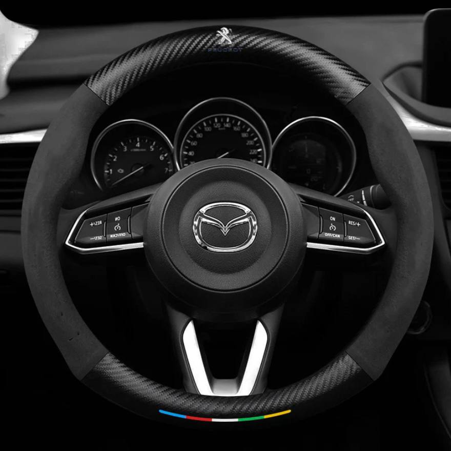 Premium Leather Steering Wheel Grip Cover