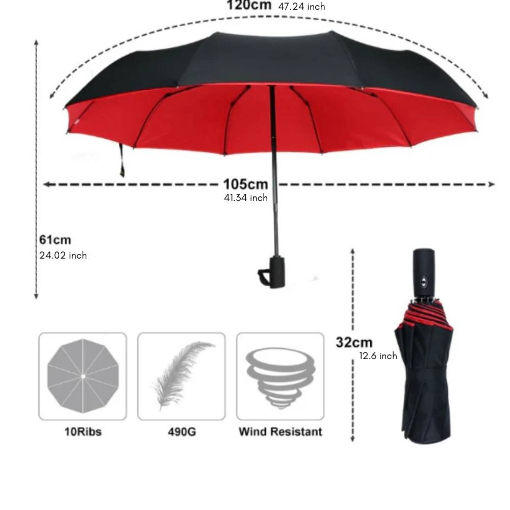 Waterproof Compact Rain Umbrella for Daily Use
