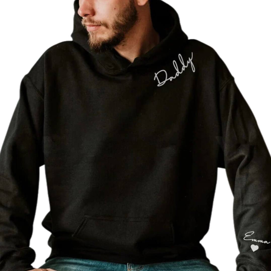 Customizable Sweatshirt with Name on Sleeve