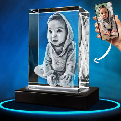 Customizable Crystal Picture Frame for Pet Memorial
