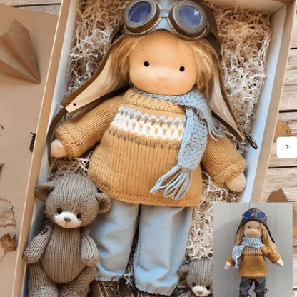 Natural Cotton Artisan Doll, Gentle Play Toy