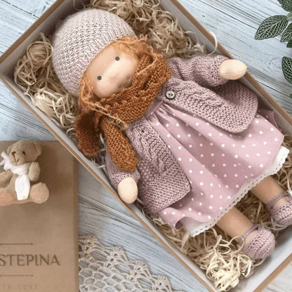 Natural Cotton Artisan Doll, Gentle Play Toy