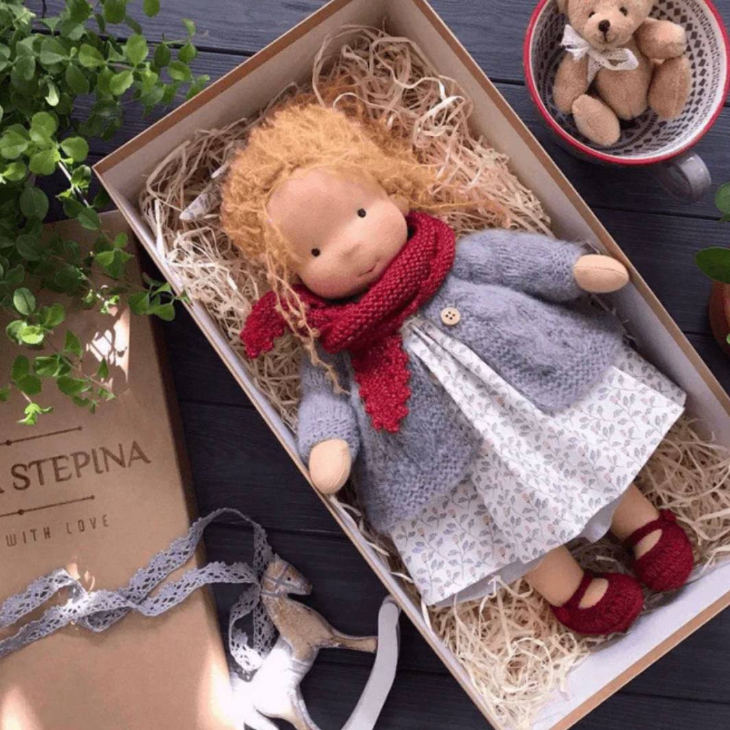 Natural Cotton Artisan Doll, Gentle Play Toy