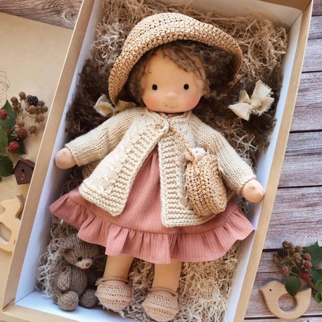 Natural Cotton Artisan Doll, Gentle Play Toy