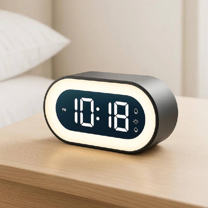 Smart LED Clock Radio with Dimmer and Snooze Function