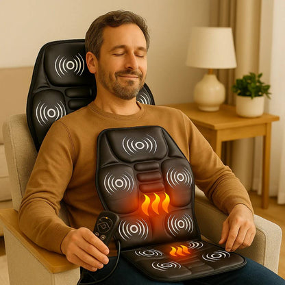 Warm Massage Chair Pad with Vibration and Heat Therapy - Ortekor
