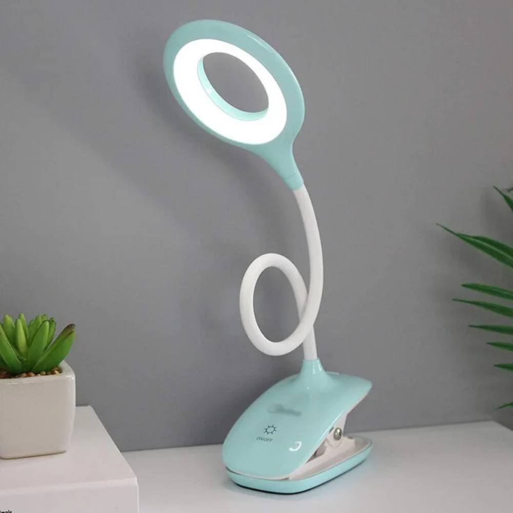 Portable Clip On Desk Lamp with Adjustable Arm