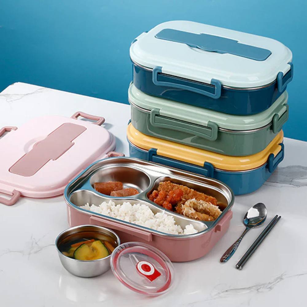 Insulated Lunch Box with Food Grade Container, Spill Proof - Ortekor