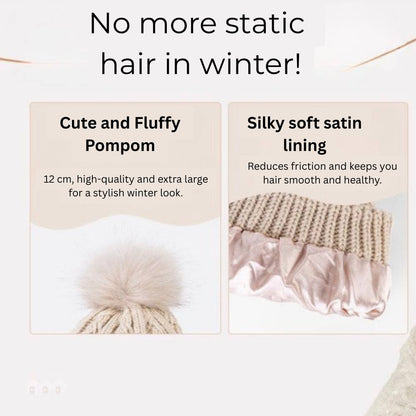 Soft Fuzzy Beanie for Frizz Control and Smooth Hair