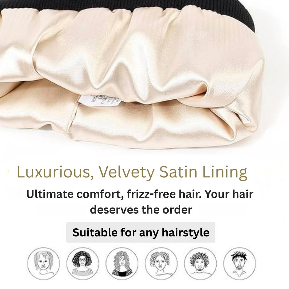 Soft Fuzzy Beanie for Frizz Control and Smooth Hair
