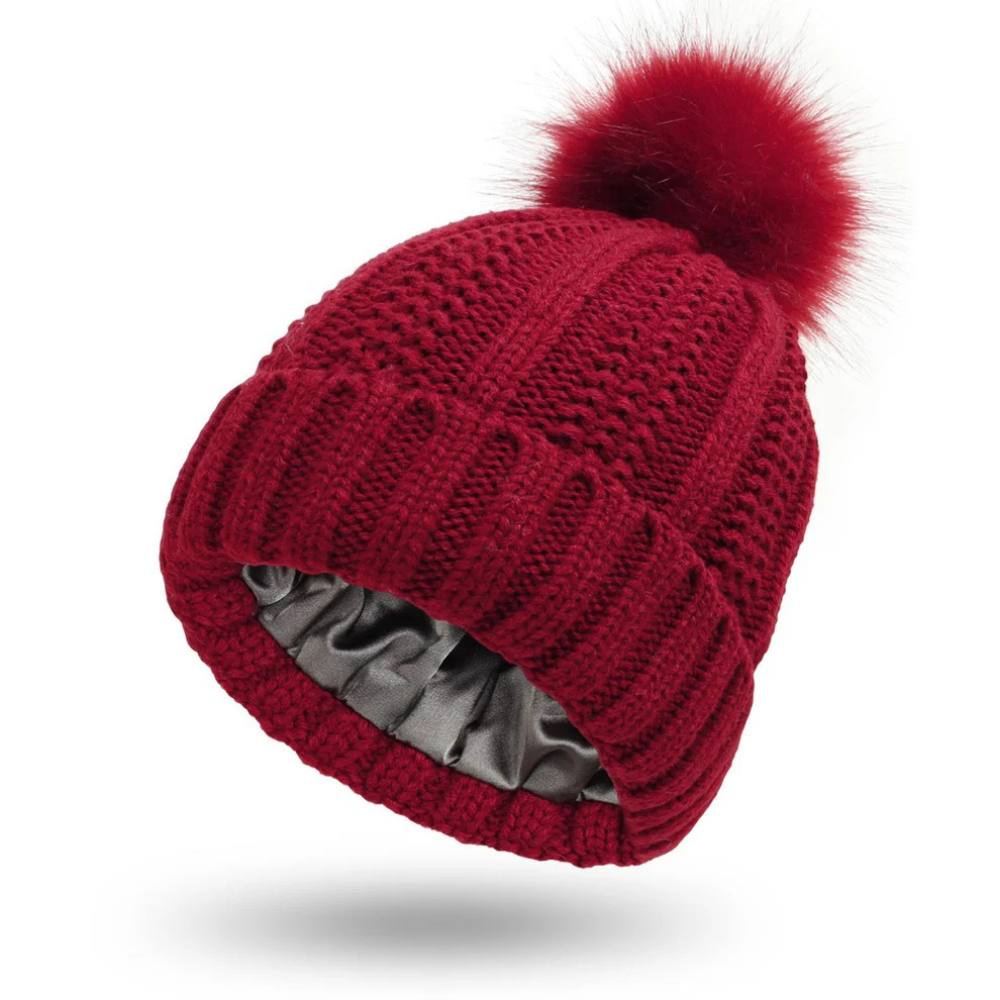 Soft Fuzzy Beanie for Frizz Control and Smooth Hair