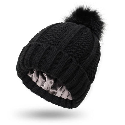 Soft Fuzzy Beanie for Frizz Control and Smooth Hair