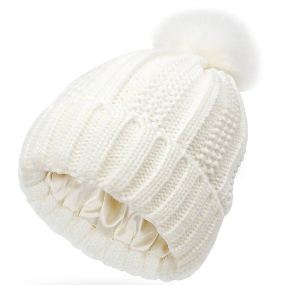 Soft Fuzzy Beanie for Frizz Control and Smooth Hair