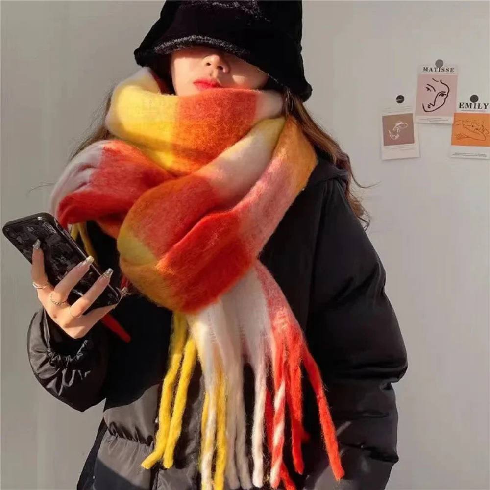 Luxurious Plush Multicolor Cashmere Scarf