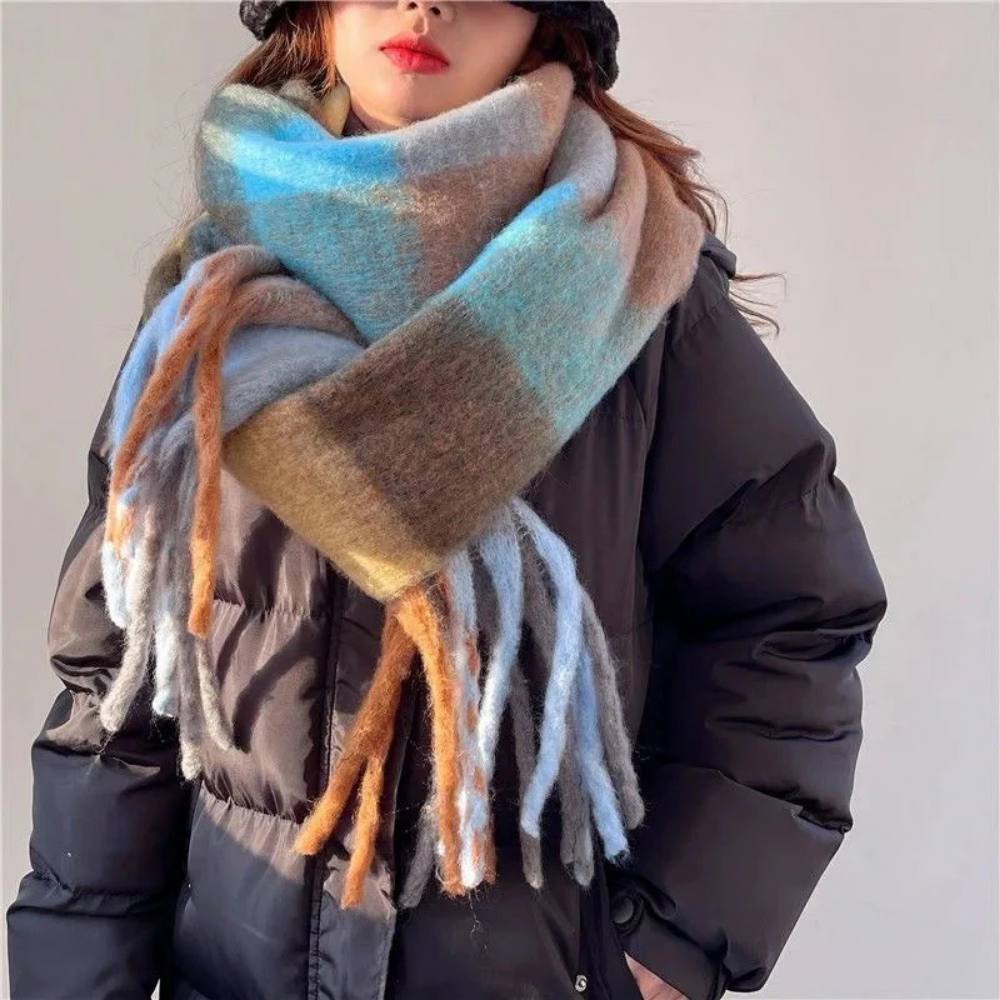 Luxurious Plush Multicolor Cashmere Scarf