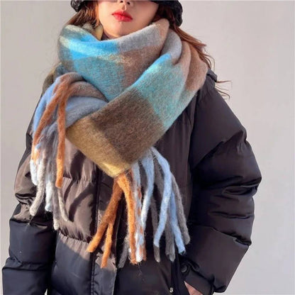 Luxurious Plush Multicolor Cashmere Scarf
