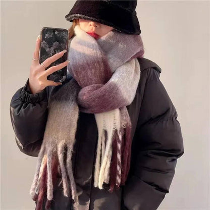 Luxurious Plush Multicolor Cashmere Scarf