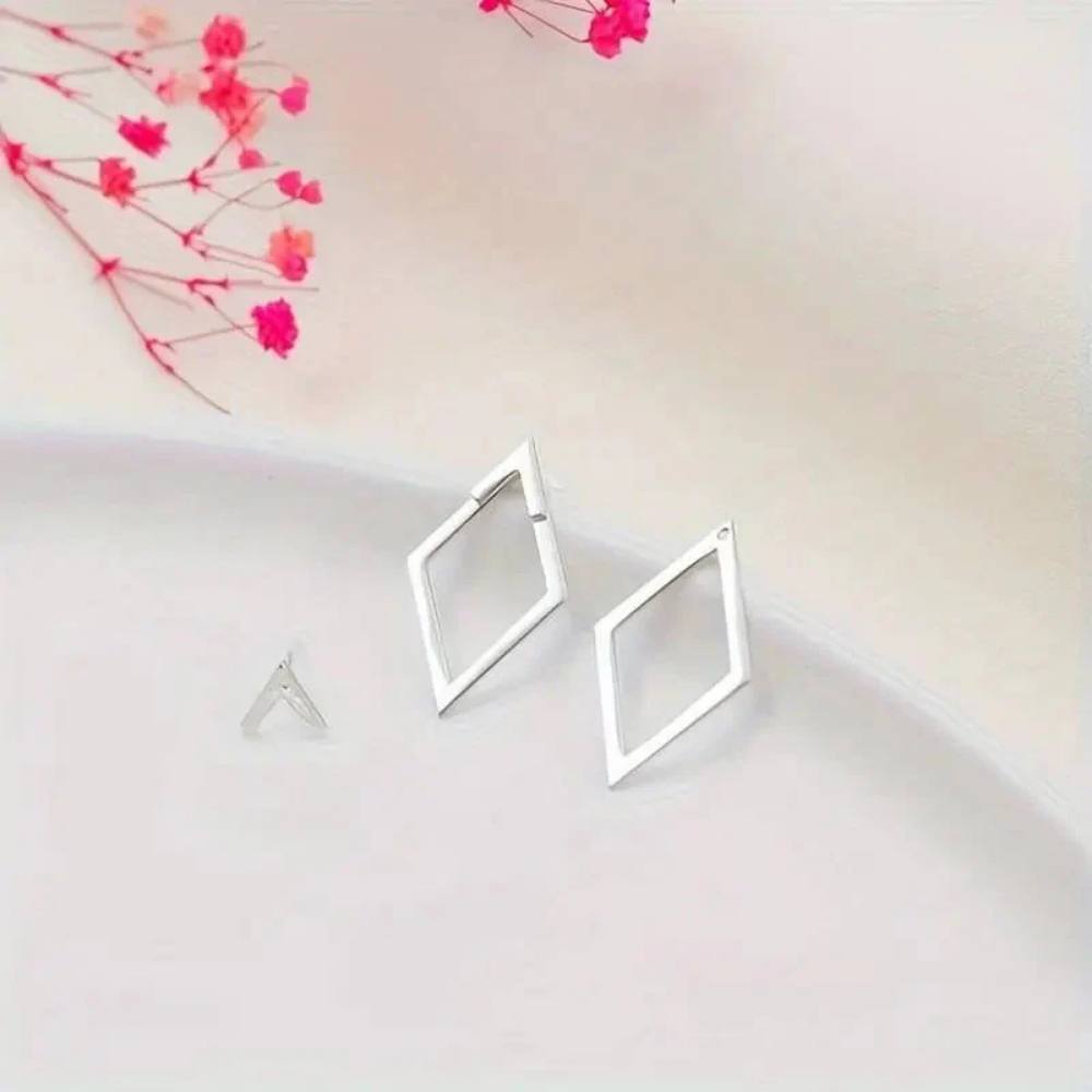 Simple Geometric Stud Earrings, Gold or Silver Tone