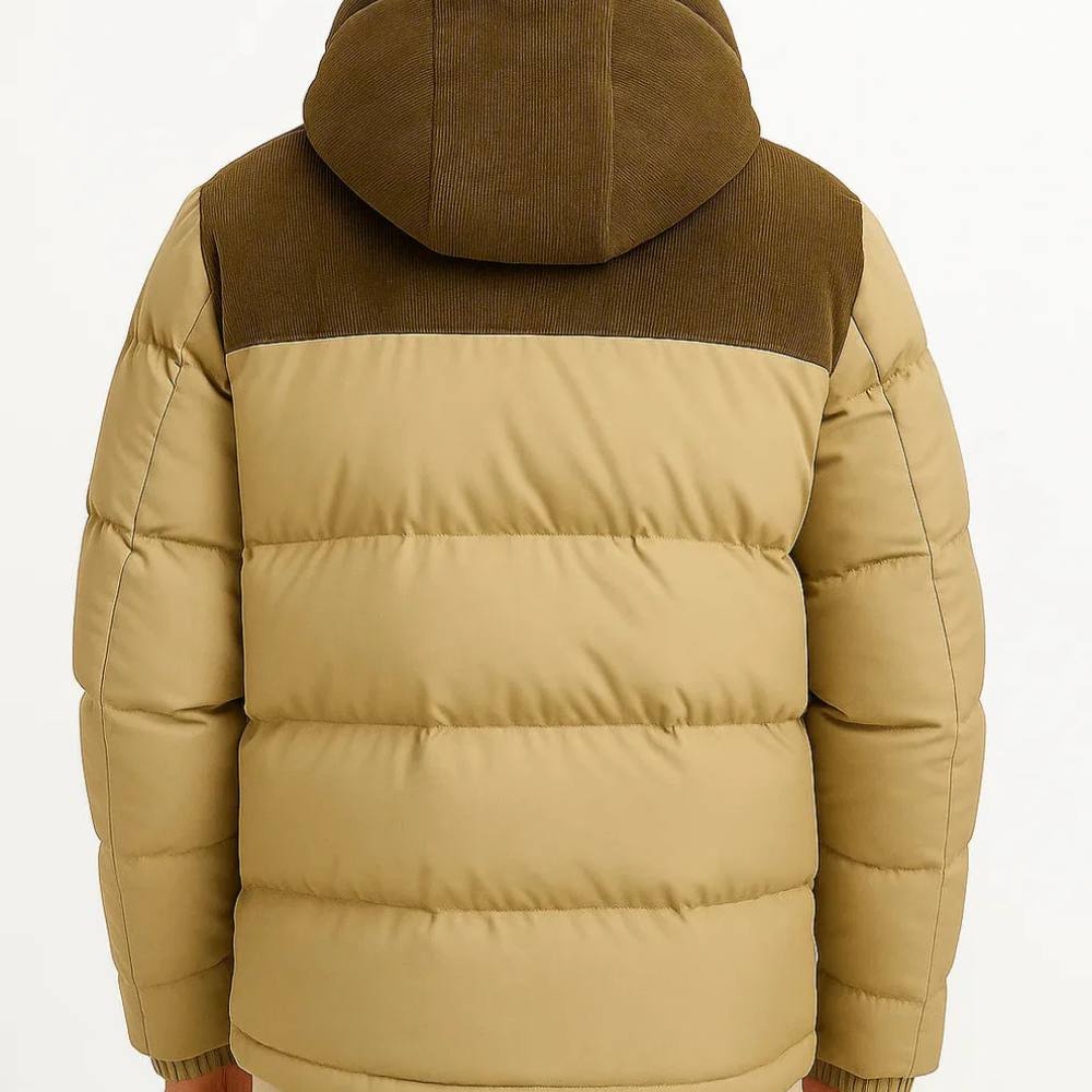 Warm Waterproof Men's Puffer Coat with Hood