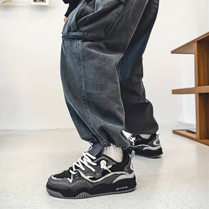 Men's Bold Sneakers, Thick Sole Athletic Casual Shoes