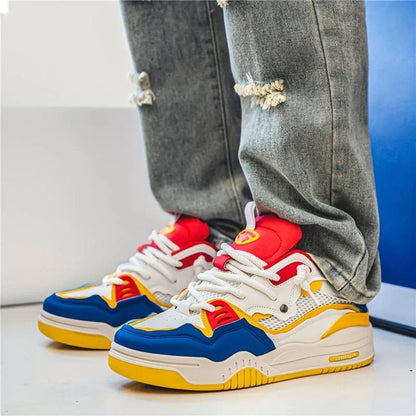 Men's Bold Sneakers, Thick Sole Athletic Casual Shoes