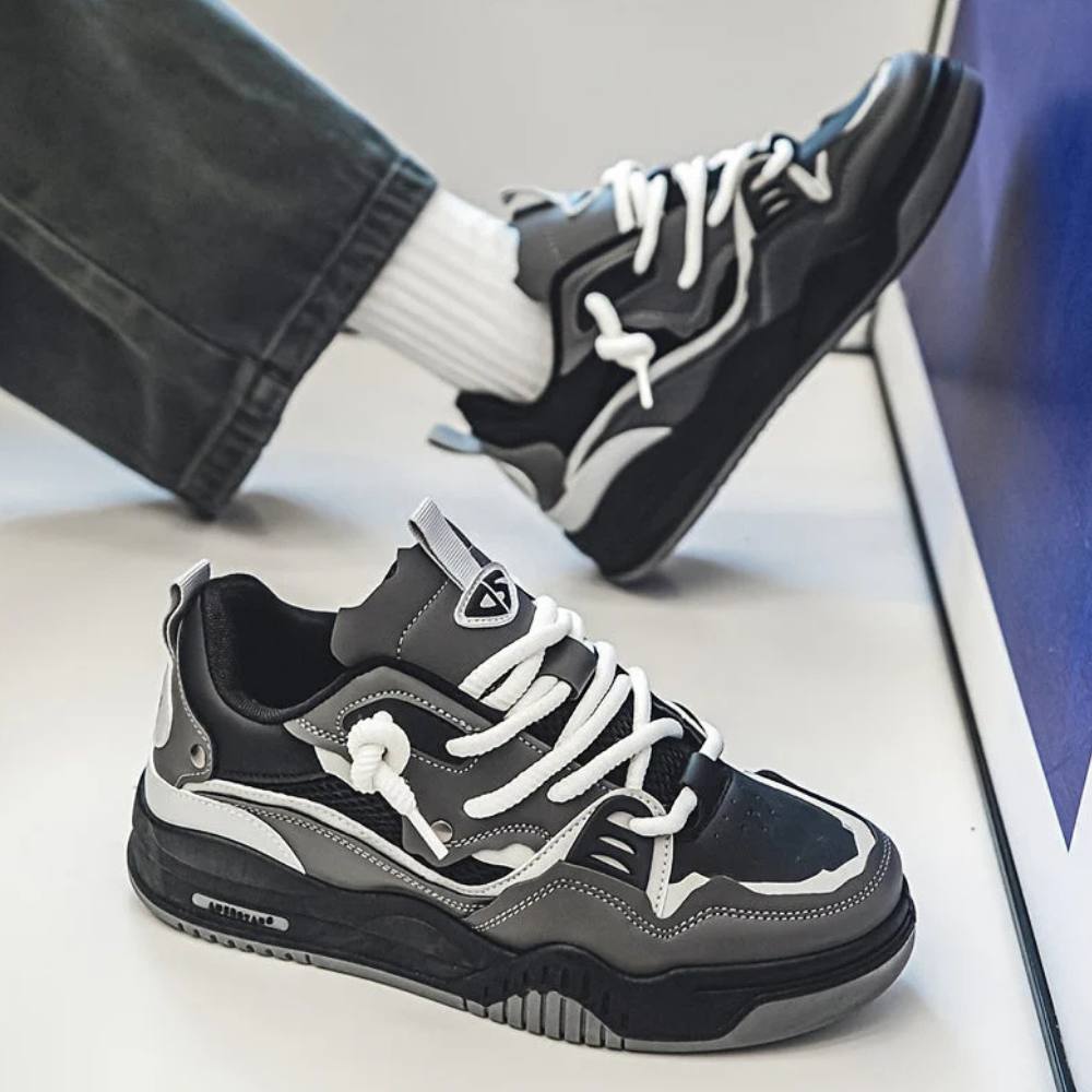 Men's Bold Sneakers, Thick Sole Athletic Casual Shoes