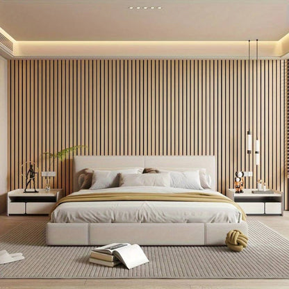 Peel and Stick Wooden Wall Panels with 3D Texture