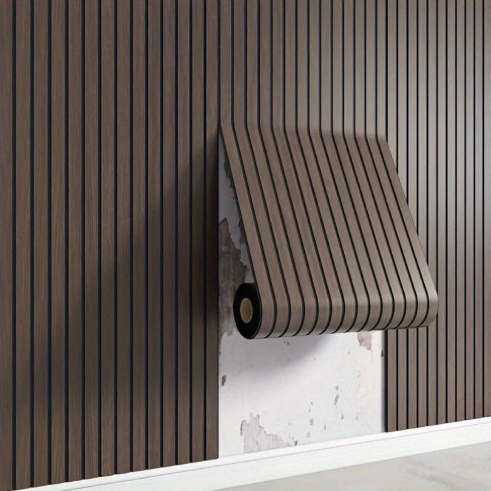 Peel and Stick Wooden Wall Panels with 3D Texture