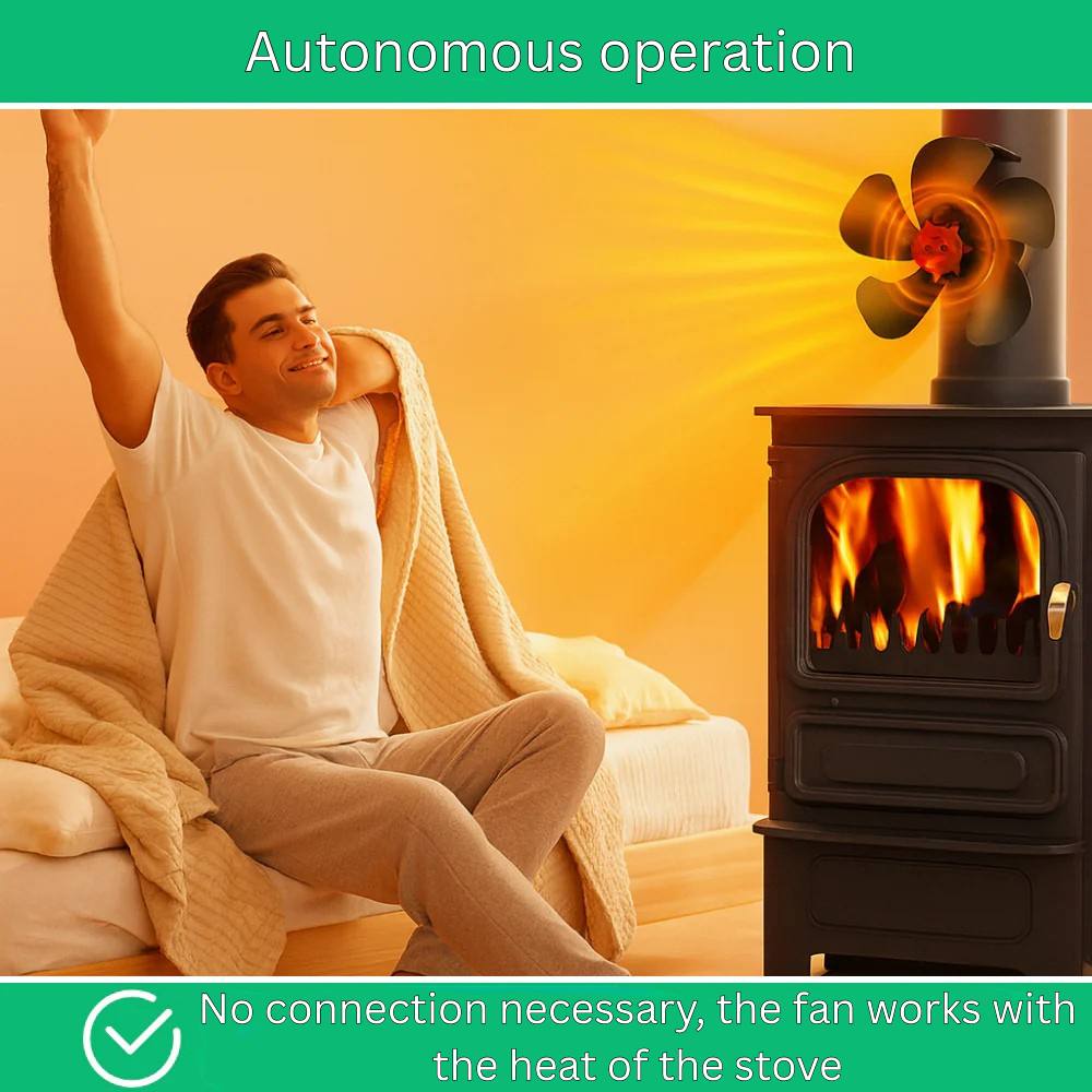 Quiet Wood Stove Fan for Better Heat Distribution