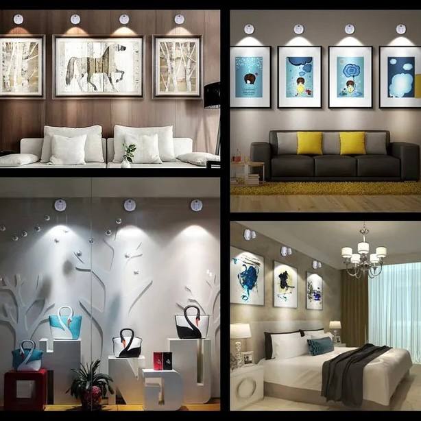 Bright Cordless LED Spotlight for Home Decor