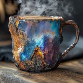 Unique Artisan Crystal Coffee Mug - Ortekor
