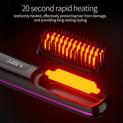 Portable Digital Hair Straightener with Adjustable Temperature