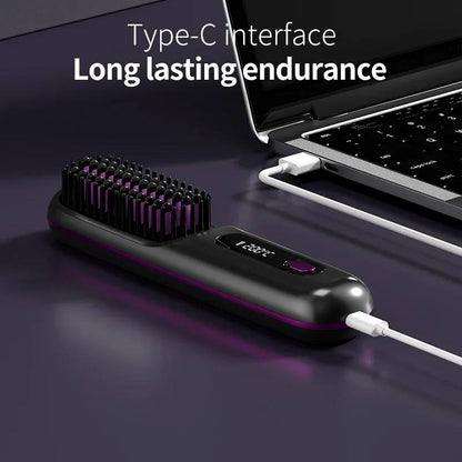 Portable Digital Hair Straightener with Adjustable Temperature