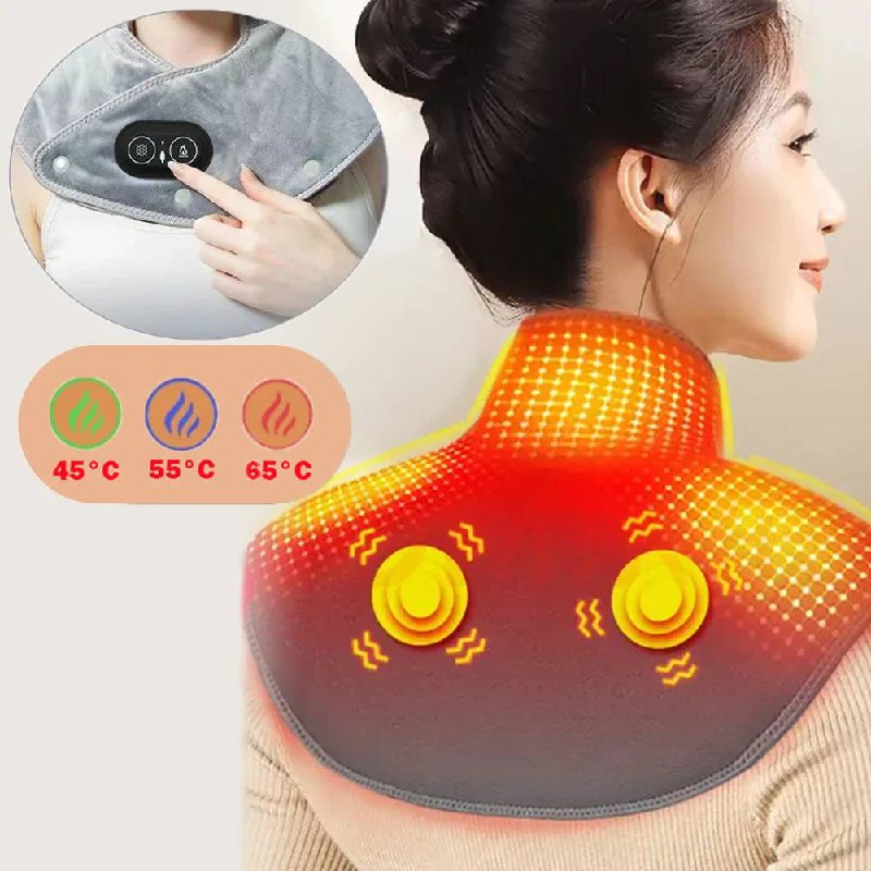 Warm Therapeutic Neck Wrap with Adjustable Heat Settings