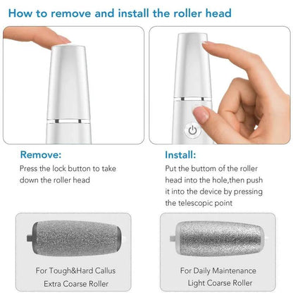 Fast Electric Foot Callus Trimmer with LED Guide