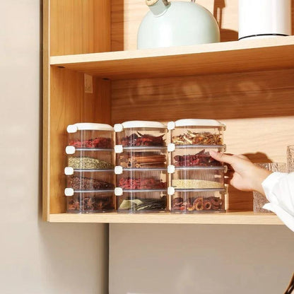 Compact Kitchen Spice Jar Containers
