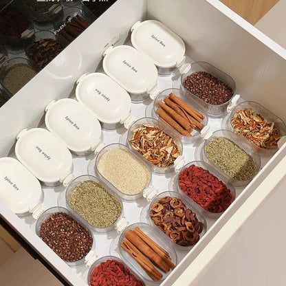 Compact Kitchen Spice Jar Containers