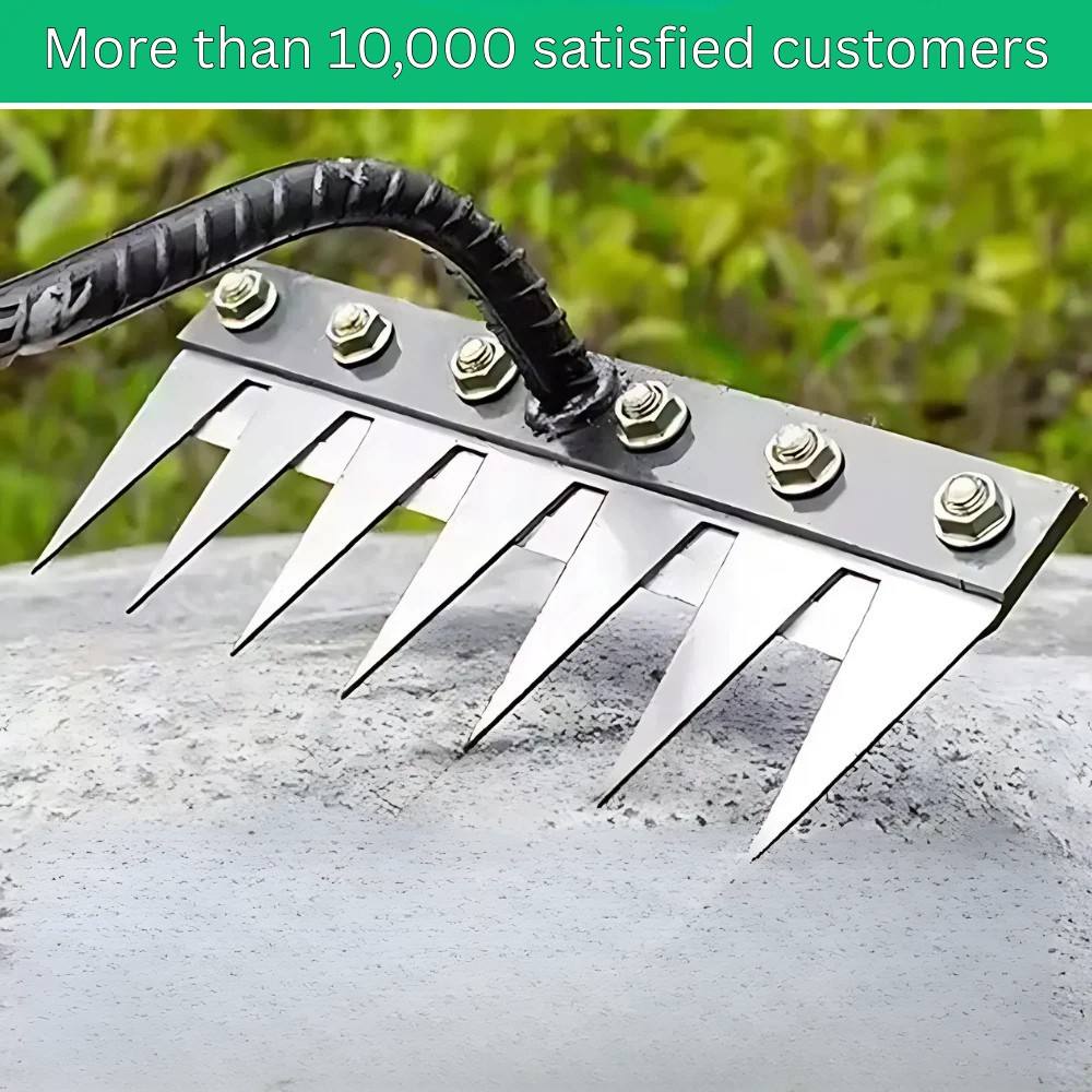 Heavy Duty Garden Rake for Weed Removal