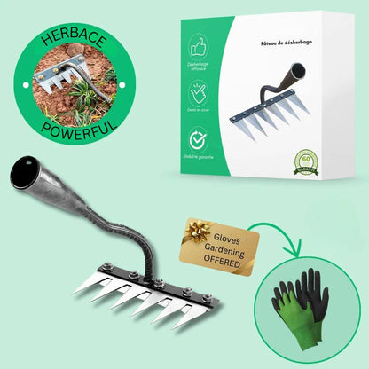 Heavy Duty Garden Rake for Weed Removal