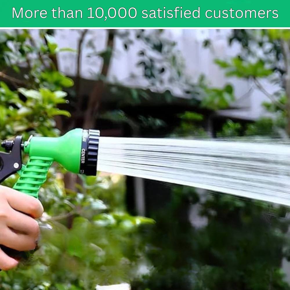 Flexible Water Hose with 10 Spray Settings and Leak Proof Design