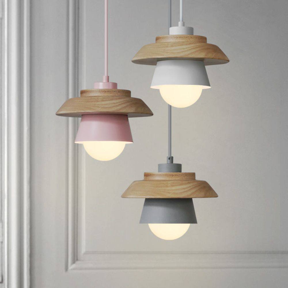 Rustic Wood Drop Ceiling Light